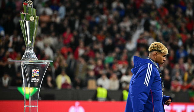 Lamine Yamal jugó un partido intrascendente en la final de esta UEFA Nations League. Foto: AFP Lamine Yamal jugó un partido intrascendente en la final de esta UEFA Nations League. Foto: AFP