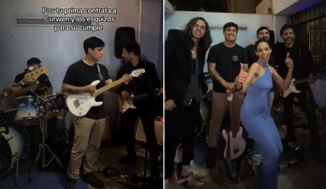 Peruana contrata a Curwen y su banda para celebrar su cumpleaños y video se vuelve viral: "Lo dieron todo". Foto: composición LR/CapturaTikTokDianaVidal3. Peruana contrata a Curwen y su banda para celebrar su cumpleaños y video se vuelve viral: "Lo dieron todo". Foto: composición LR/CapturaTikTokDianaVidal3.