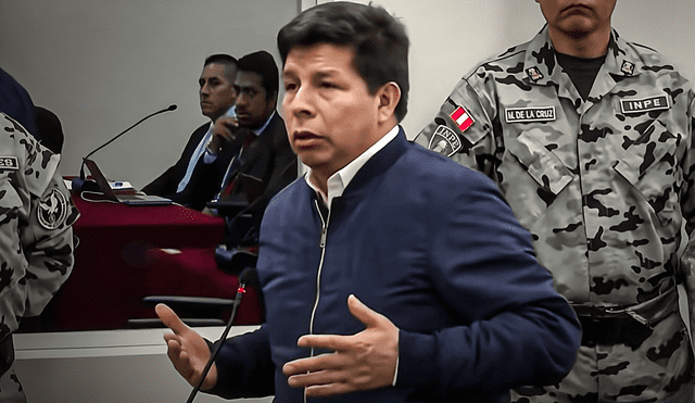 Castillo es investigado por el presunto delito de rebelión. Foto: Captura JusticiaTv Castillo es investigado por el presunto delito de rebelión. Foto: Captura JusticiaTv
