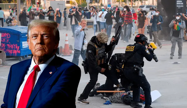 Trump asegura que protestas en LA refuerzan su intención de deportar a inmigrantes. Trump asegura que protestas en LA refuerzan su intención de deportar a inmigrantes.