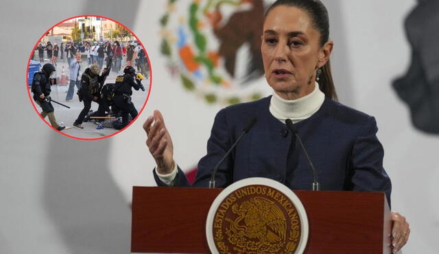 Claudia Sheinbaum hace un llamado a la paz tras detenciones violentas de inmigrantes mexicanos. Claudia Sheinbaum hace un llamado a la paz tras detenciones violentas de inmigrantes mexicanos.