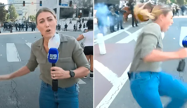 Lauren Tomasi recibió una bala de goma cuando cubría protestas en Los Ángeles. Lauren Tomasi recibió una bala de goma cuando cubría protestas en Los Ángeles.