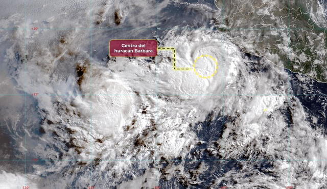 Bárbara evolucionó a huracán frente a las costas de México.
