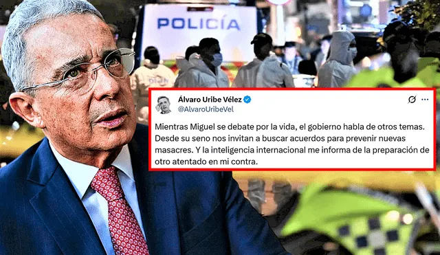 Álvaro Uribe, expresidente de Colombia, denunció que "están preparando" un atentado en su contra. Foto: Composición LR. Álvaro Uribe, expresidente de Colombia, denunció que "están preparando" un atentado en su contra. Foto: Composición LR.