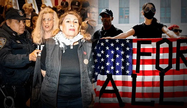 Nueva York detuvo a 24 manifestantes de las protestas contra las redadas migratorias. Nueva York detuvo a 24 manifestantes de las protestas contra las redadas migratorias.