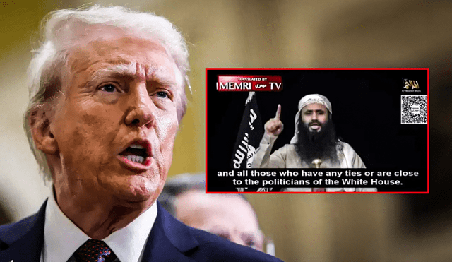Donald Trump fue amenazado por el líder de Al Qaeda en Yemen, Saad bin Atef al Awlaki en un video difundido en redes sociales. Foto: composición LR/ap
