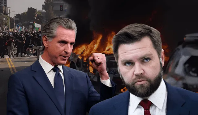 Gavin Newsom vs. JD Vance por protestas en Los Ángeles. Gavin Newsom vs. JD Vance por protestas en Los Ángeles.