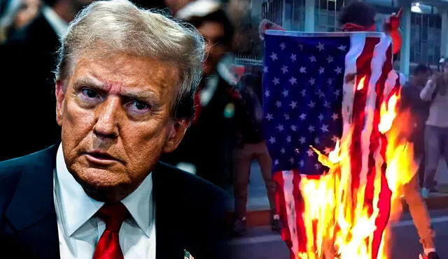 Propuesta de Donald Trump mandaría a prisión a personas que quemen la bandera de Estados Unidos. Propuesta de Donald Trump mandaría a prisión a personas que quemen la bandera de Estados Unidos.
