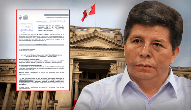 La Bancada Socialista busca modificar la definición de rebelión en el Código Penal, delito por el que es acusado Pedro Castillo. Foto: composición LR/difusión.