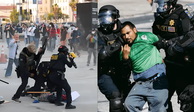 Redadas de ICE en protestas de Los Ángeles.