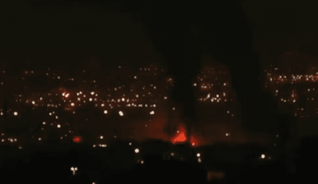Videos en redes sociales reportan los incendios en el aeropuerto de  Mehrabad, en Teherán. Foto: composición LR