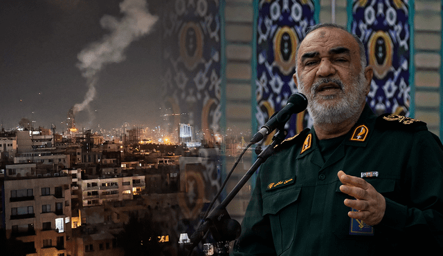El general Hossein Salami, jefe de la Guardia Revolucionaria de Irán, fue eliminado durante la ofensiva aérea israelí.Foto: Composición LR/ AFP