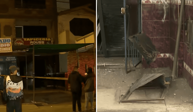 Detonan explosivo en el frontis de una tapicería. Foto: composición LR / Latina Noticias Detonan explosivo en el frontis de una tapicería. Foto: composición LR / Latina Noticias