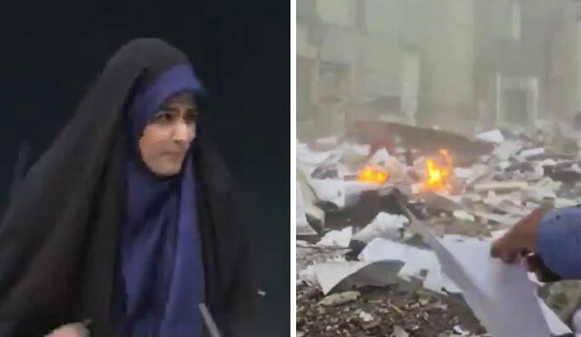 En las redes se ha viralizado un video que muestra el momento exacto del bombardeo a la televisora iraní IRIB. Foto: composición LR/@Entekhab_News En las redes se ha viralizado un video que muestra el momento exacto del bombardeo a la televisora iraní IRIB. Foto: composición LR/@Entekhab_News