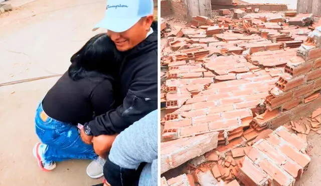 Las imágenes de parte de la vivienda destruida generaron gran impacto en los usuarios en TikTok. Foto: composición LR/ TikTok/ @mitiochio20 Las imágenes de parte de la vivienda destruida generaron gran impacto en los usuarios en TikTok. Foto: composición LR/ TikTok/ @mitiochio20