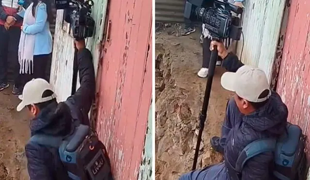 El camarógrafo casi cae hasta el fondo del cerro que había colapsado producto de fuerte sismo de 6,1 con epicentro en el Callao. Foto: composición LR/ TikTok / @medicengabylove El camarógrafo casi cae hasta el fondo del cerro que había colapsado producto de fuerte sismo de 6,1 con epicentro en el Callao. Foto: composición LR/ TikTok / @medicengabylove