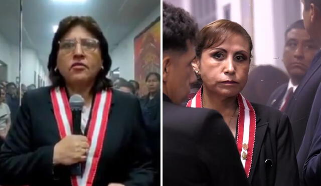 Delia Espinoza dirigió un mensaje a todos los trabajadores del Ministerio Público y aseguró que no dejará el cargo.Foto: composición LR Delia Espinoza dirigió un mensaje a todos los trabajadores del Ministerio Público y aseguró que no dejará el cargo.Foto: composición LR