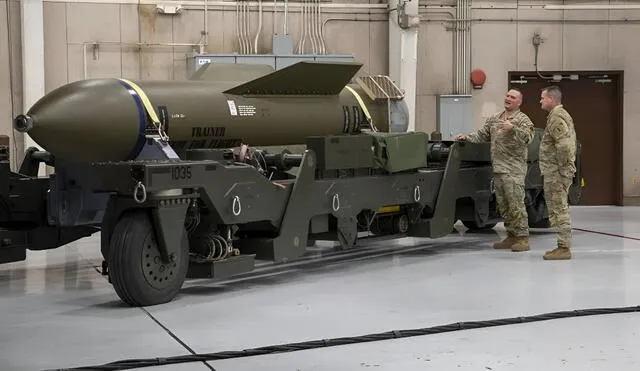 La bomba antibúnker de EE. UU. GBU-57, de 14 toneladas, es clave para destruir instalaciones nucleares subterráneas en Fordo. La bomba antibúnker de EE. UU. GBU-57, de 14 toneladas, es clave para destruir instalaciones nucleares subterráneas en Fordo.