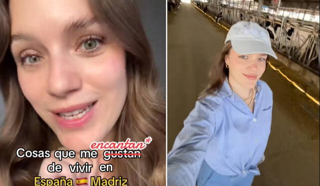 La joven peruano argumentó en el video de TikTok que la seguridad en España es mejor que en Perú. Foto: composición LR/ TikTok La joven peruano argumentó en el video de TikTok que la seguridad en España es mejor que en Perú. Foto: composición LR/ TikTok