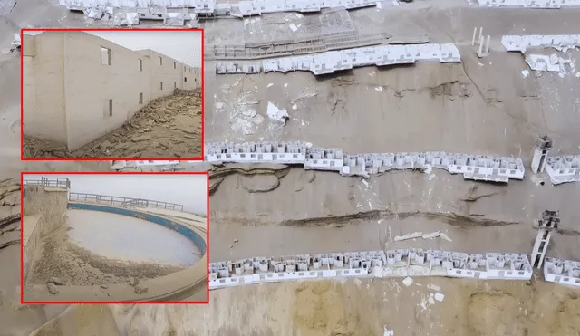 Este conjunto de casas fue abandonado por el terremoto que sacudió Lima y Pisco en 2007. Foto: composición LR/ YouTube/Marko Tk Este conjunto de casas fue abandonado por el terremoto que sacudió Lima y Pisco en 2007. Foto: composición LR/ YouTube/Marko Tk