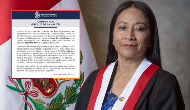 Ministerio Público presentó denuncia contra Rosio Torres, congresista de APP | Composición: LR. Ministerio Público presentó denuncia contra Rosio Torres, congresista de APP | Composición: LR.