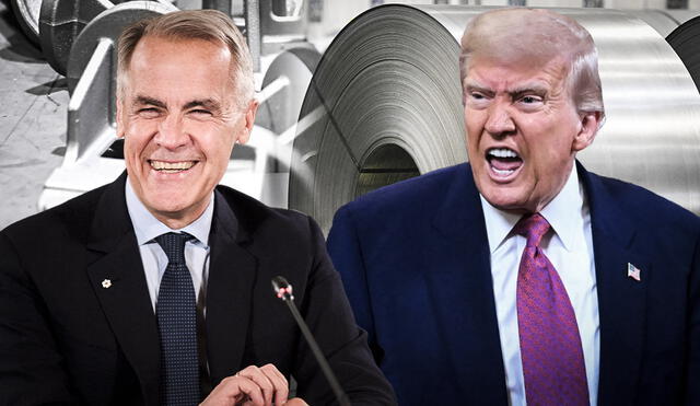 El gobierno de Mark Carney anunció que, si no hay avances en las negociaciones, aumentará los aranceles a Trump el 21 de julio. Foto: composición LR/AFP El gobierno de Mark Carney anunció que, si no hay avances en las negociaciones, aumentará los aranceles a Trump el 21 de julio. Foto: composición LR/AFP