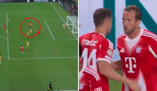 Luis Advíncula rechazó la pelota justo al lugar donde esperaba Harry Kane. Foto: composición de LR/captura de DSports