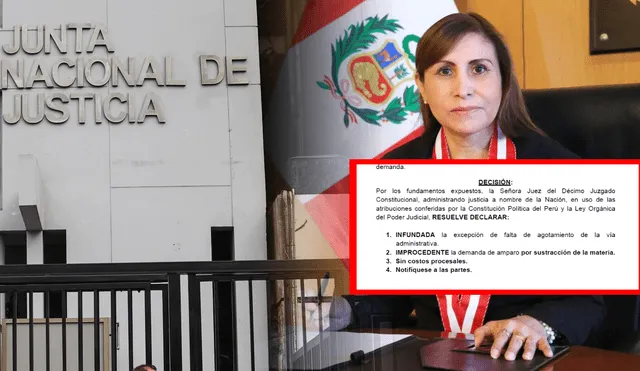 El Poder Judicial rechazó la acción de amparo presentada por Patricia Benavides. Foto: composición LR El Poder Judicial rechazó la acción de amparo presentada por Patricia Benavides. Foto: composición LR
