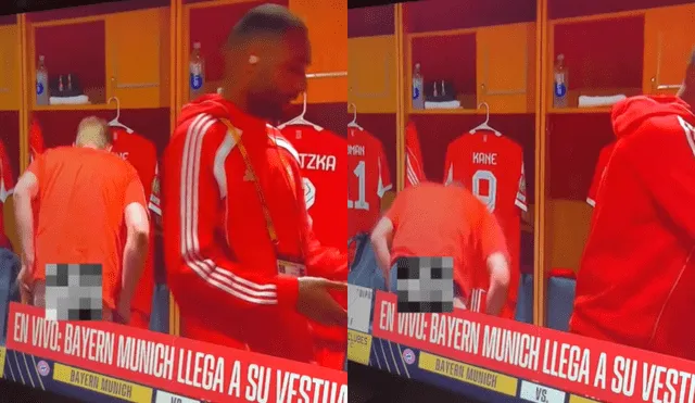 Una cámara de ESPN captó las partes de íntimas de Harry Kane cuando se cambiaba previo al partido contra Boca Juniors. Foto: Composición LR/ TikTok Una cámara de ESPN captó las partes de íntimas de Harry Kane cuando se cambiaba previo al partido contra Boca Juniors. Foto: Composición LR/ TikTok