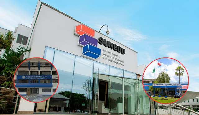 Estas dos universidades han extendido su funcionamiento hasta el 2026. Foto: composición LR/Sunedu/LinkedIn