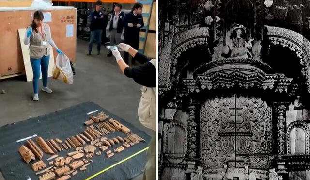 La joya artística tiene unos siete metros de altura y dos toneladas de peso. Foto: Composición LR/América TV La joya artística tiene unos siete metros de altura y dos toneladas de peso. Foto: Composición LR/América TV