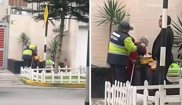 La trabajadora de serenazgo de Lima no dudó en arreglar el cabello de la adulta mayor. Foto: composición LR/ TikTok/ @alessiacordova28 La trabajadora de serenazgo de Lima no dudó en arreglar el cabello de la adulta mayor. Foto: composición LR/ TikTok/ @alessiacordova28