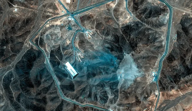 Estados Unidos provocó daños a las instalaciones nucleares de Fordow en Irán. Foto: Maxar Technologies