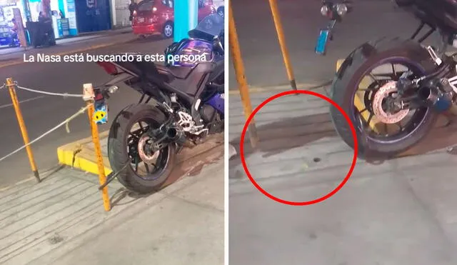 El joven no sabía que la barra de metal salía con facilidad y no estaba asegurada con el cemento del piso. Foto: composición LR/ TikTok/ @m.vr20