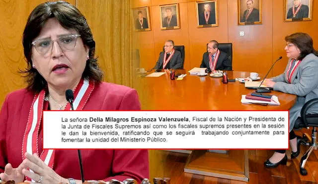 Delia Espinoza lideró sesión extraordinaria de la Junta de Fiscales Supremos. Delia Espinoza lideró sesión extraordinaria de la Junta de Fiscales Supremos.