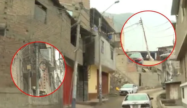 Tras la apropiación del poste de luz, el individuo instaló uno nuevo con sus propios recursos. Foto: Composición LR