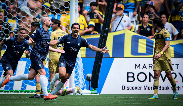 Gray anotó el primer gol del Auckland City en el Mundial de Clubes 2025. Foto: AFP