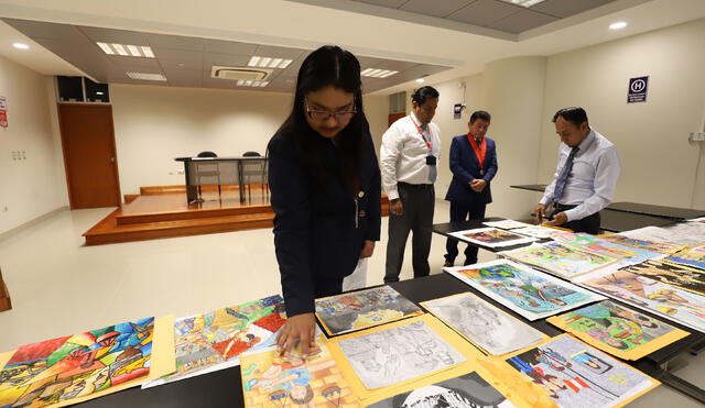 El concurso, que incluyó 43 obras de 16 instituciones educativas, buscó promover el talento artístico. El concurso, que incluyó 43 obras de 16 instituciones educativas, buscó promover el talento artístico.