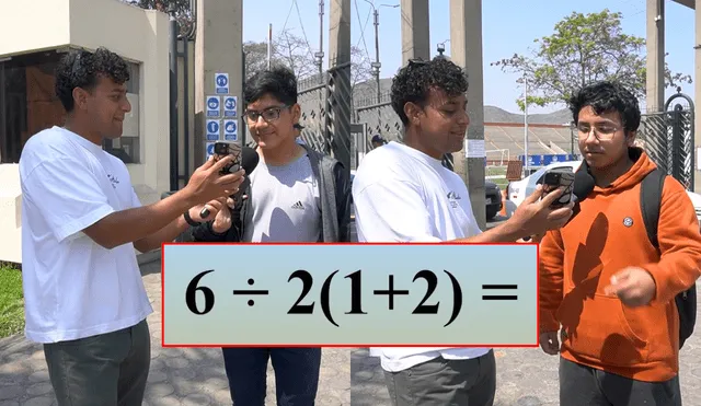 El creado de contenido pidió a los alumnos de la UNI que resolvieran esta operación combinada. Foto: composición LR/YouTube/Habla Sobrino El creado de contenido pidió a los alumnos de la UNI que resolvieran esta operación combinada. Foto: composición LR/YouTube/Habla Sobrino