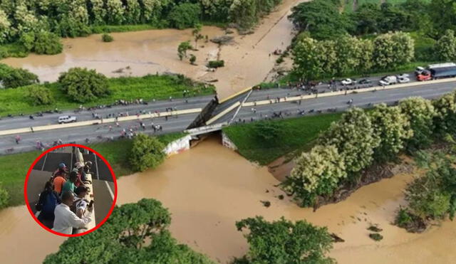 El colapso del puente interrumpe la principal conexión entre los Andes y el centro de Venezuela. Foto: composiciónLR/difusión El colapso del puente interrumpe la principal conexión entre los Andes y el centro de Venezuela. Foto: composiciónLR/difusión