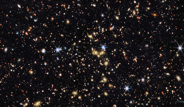 Los astrónomos obtuvieron la imagen de grupos de galaxias en una sola imagen gracias al James Webb. Foto: ESA/NASA/CSA Los astrónomos obtuvieron la imagen de grupos de galaxias en una sola imagen gracias al James Webb. Foto: ESA/NASA/CSA