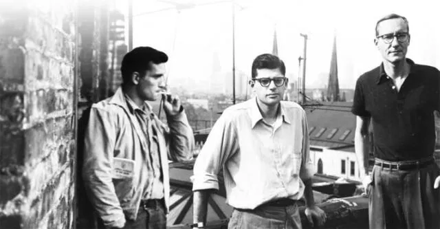 Kerouac, Ginsberg y Burroughs. Imagen: Difusión. Kerouac, Ginsberg y Burroughs. Imagen: Difusión.