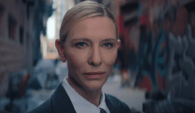 Cate Blanchett aparece en la escena final de 'El juego del calamar'. Foto: Netflix. Cate Blanchett aparece en la escena final de 'El juego del calamar'. Foto: Netflix.