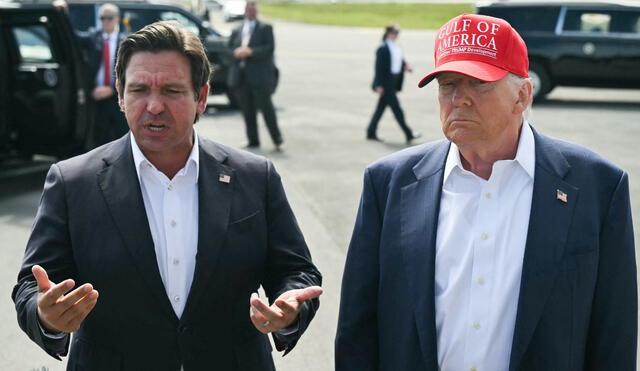 Donald Trump y Ron DeSantis innaguraron la cárcel Alligator Alcatraz para inmigrantes. Donald Trump y Ron DeSantis innaguraron la cárcel Alligator Alcatraz para inmigrantes.