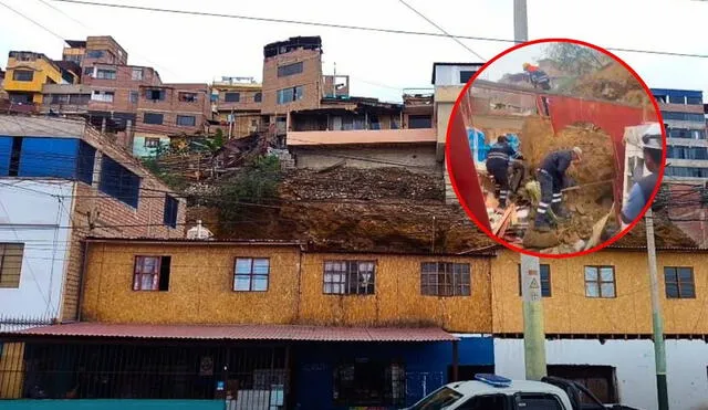 Desprendimiento de roca en Chorrillos causa estragos en vivienda Desprendimiento de roca en Chorrillos causa estragos en vivienda