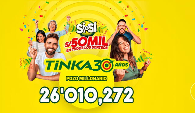 La Tinka realiza sus sorteos todos los miércoles y domingos. Foto: La Tinka La Tinka realiza sus sorteos todos los miércoles y domingos. Foto: La Tinka
