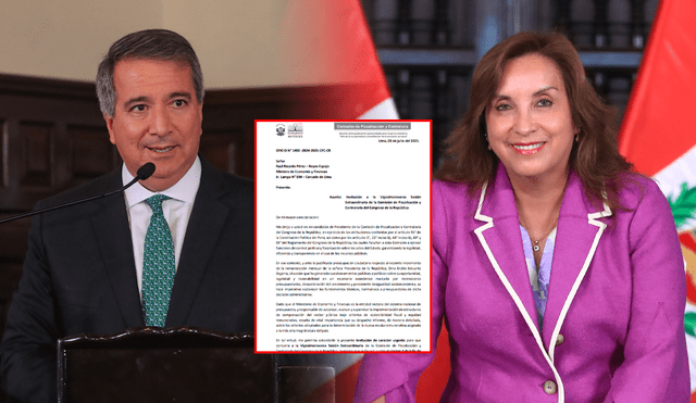 Juan Burgos pide presencia de ministro de Economía en el Congreso para explicar aumento de sueldo de presidenta. Foto: composición LR