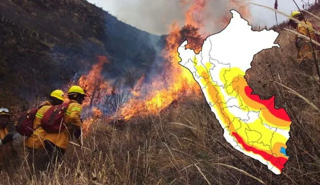 Senamhi declara alerta roja por riesgo de incendios forestales en la sierra y selva sur del Perú Senamhi declara alerta roja por riesgo de incendios forestales en la sierra y selva sur del Perú