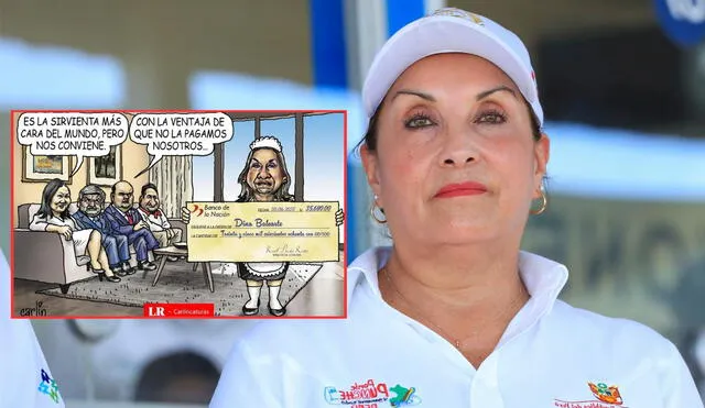 Carlincatura satiriza sobre quienes serán los beneficiados políticos tras el aumento de sueldo de Dina Boluarte. Foto: composición LR Carlincatura satiriza sobre quienes serán los beneficiados políticos tras el aumento de sueldo de Dina Boluarte. Foto: composición LR