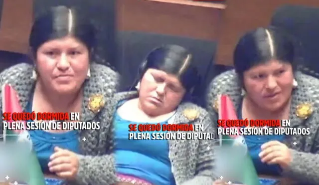 Diputada Zulay Mamani se quedó dormida en plena sesión legislativa en Bolivia. Diputada Zulay Mamani se quedó dormida en plena sesión legislativa en Bolivia.
